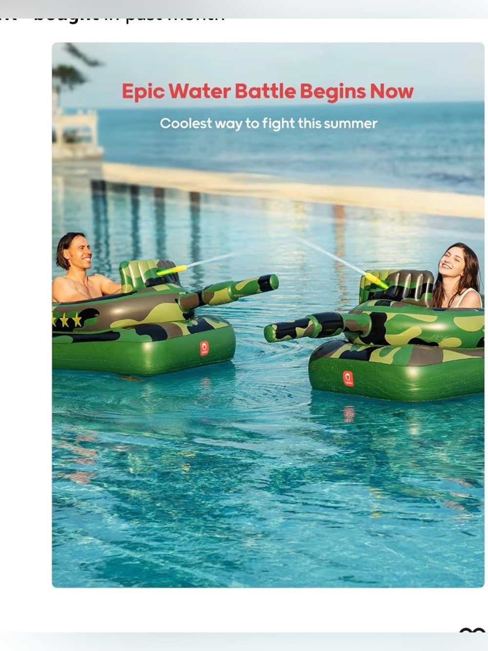 Camouflage Inflatable Adult Pool float - Picture 2 of 6